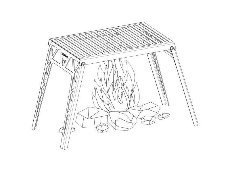 Fennek Grill Klapprost zu Hobo Premium, Titan Fennek Grill Klapprost zu Hobo Premium, Titan