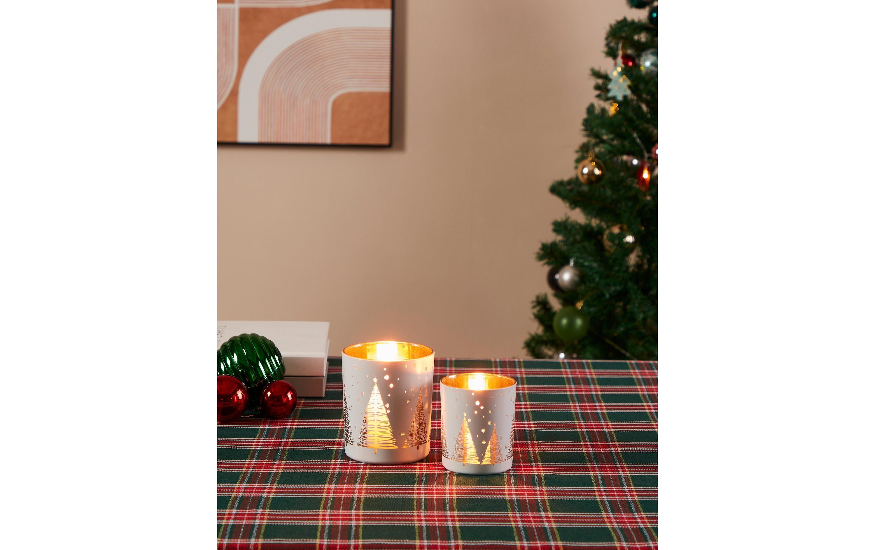 EGLO Weihnachtswindlicht Lukut Ø 7 cm, Gold/Weiss