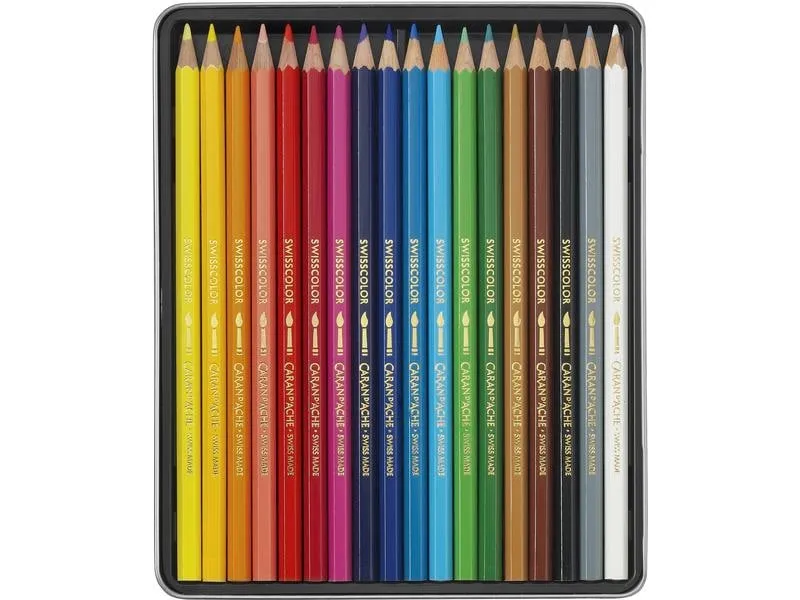 Caran d'Ache Aquarellfarbstifte Swisscolor 18 Stück Caran d'Ache Aquarellfarbstifte Swisscolor 18 Stück