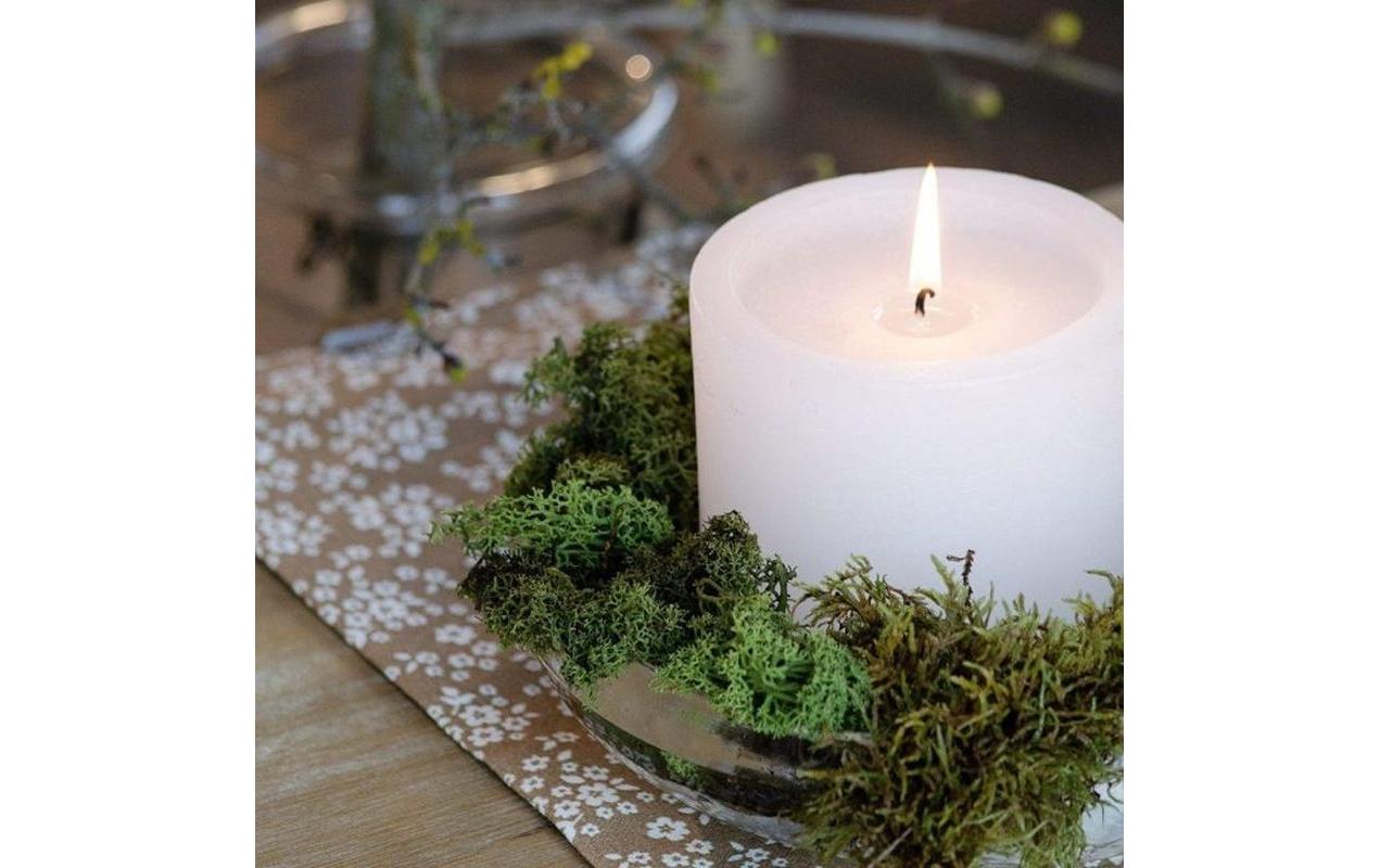 balthasar Kerze Rustico 10 cm x 10 cm, Weiss