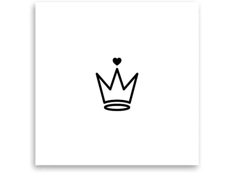 minink Tattoo Krone mit Herz Grösse: S (1.2 cm x 1.6 cm) minink Tattoo Krone mit Herz Grösse: S (1.2 cm x 1.6 cm)