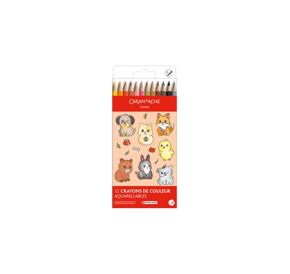 Caran d'Ache Fasermaler Kawaii Animals mit 12 Farben
