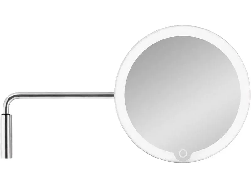 Blomus Kosmetikspiegel LED MODO mit Wandhalterung, Silber matt Blomus Kosmetikspiegel LED MODO mit Wandhalterung, Silber matt