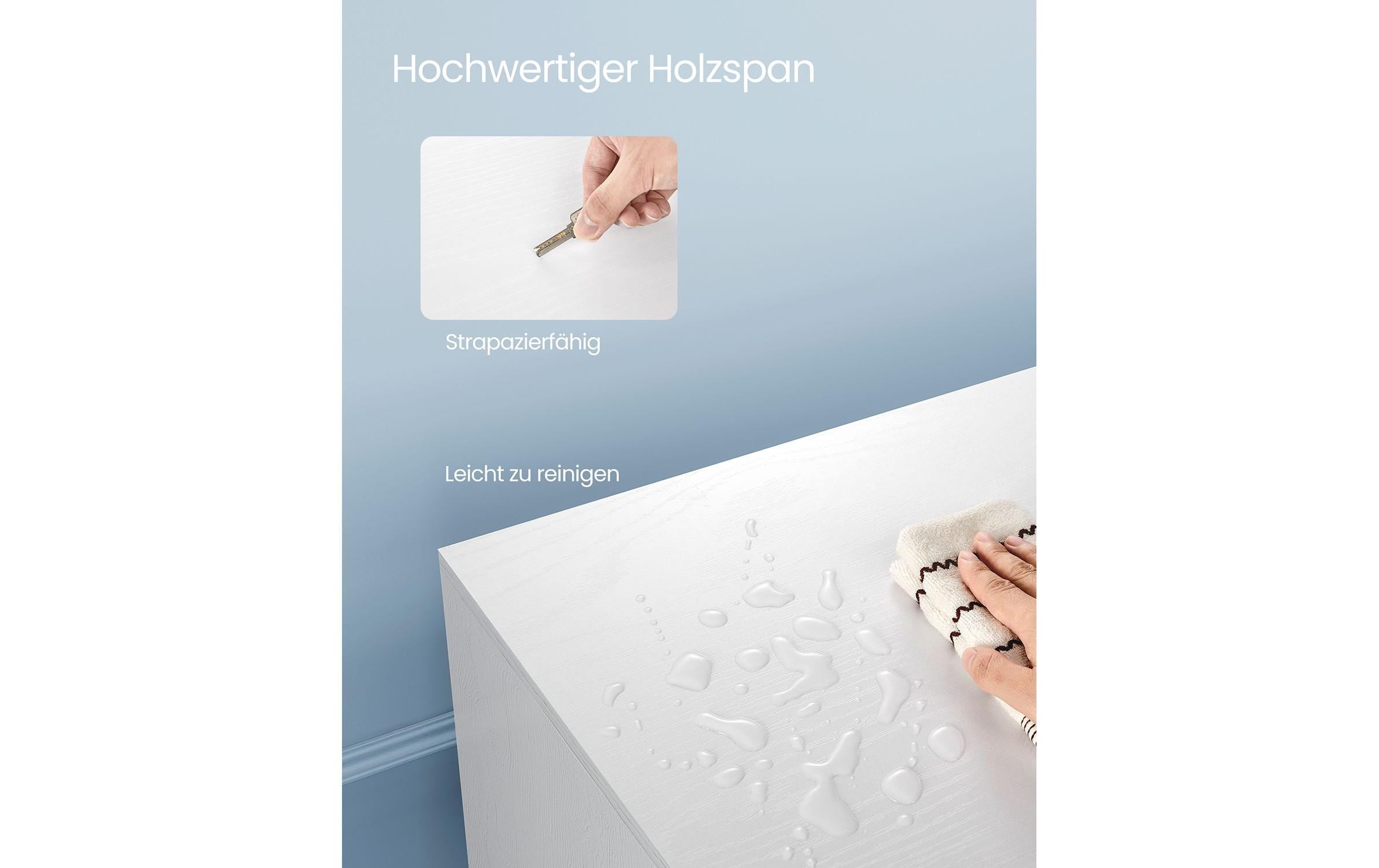 VASAGLE TV-Möbel 140 x 40 x 45 cm, Weiss