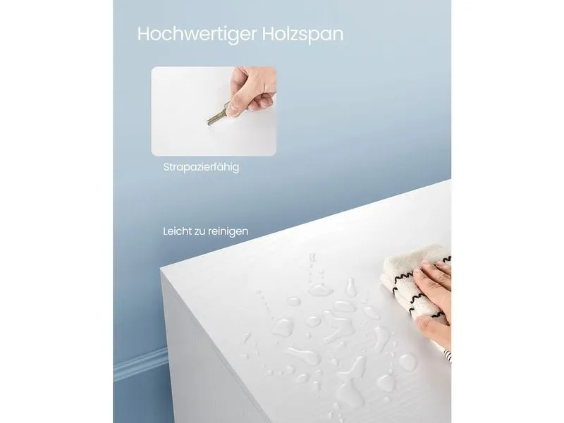 VASAGLE TV-Möbel 140 x 40 x 45 cm, Weiss VASAGLE TV-Möbel 140 x 40 x 45 cm, Weiss