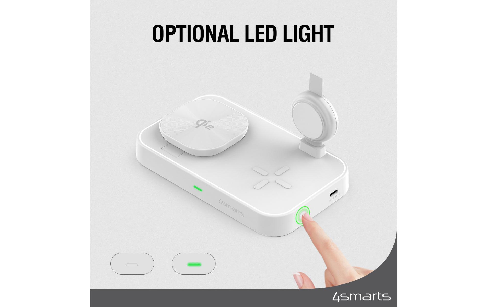 4smarts Wireless Charger Qi2 Weiss 4smarts Wireless Charger Qi2 Weiss