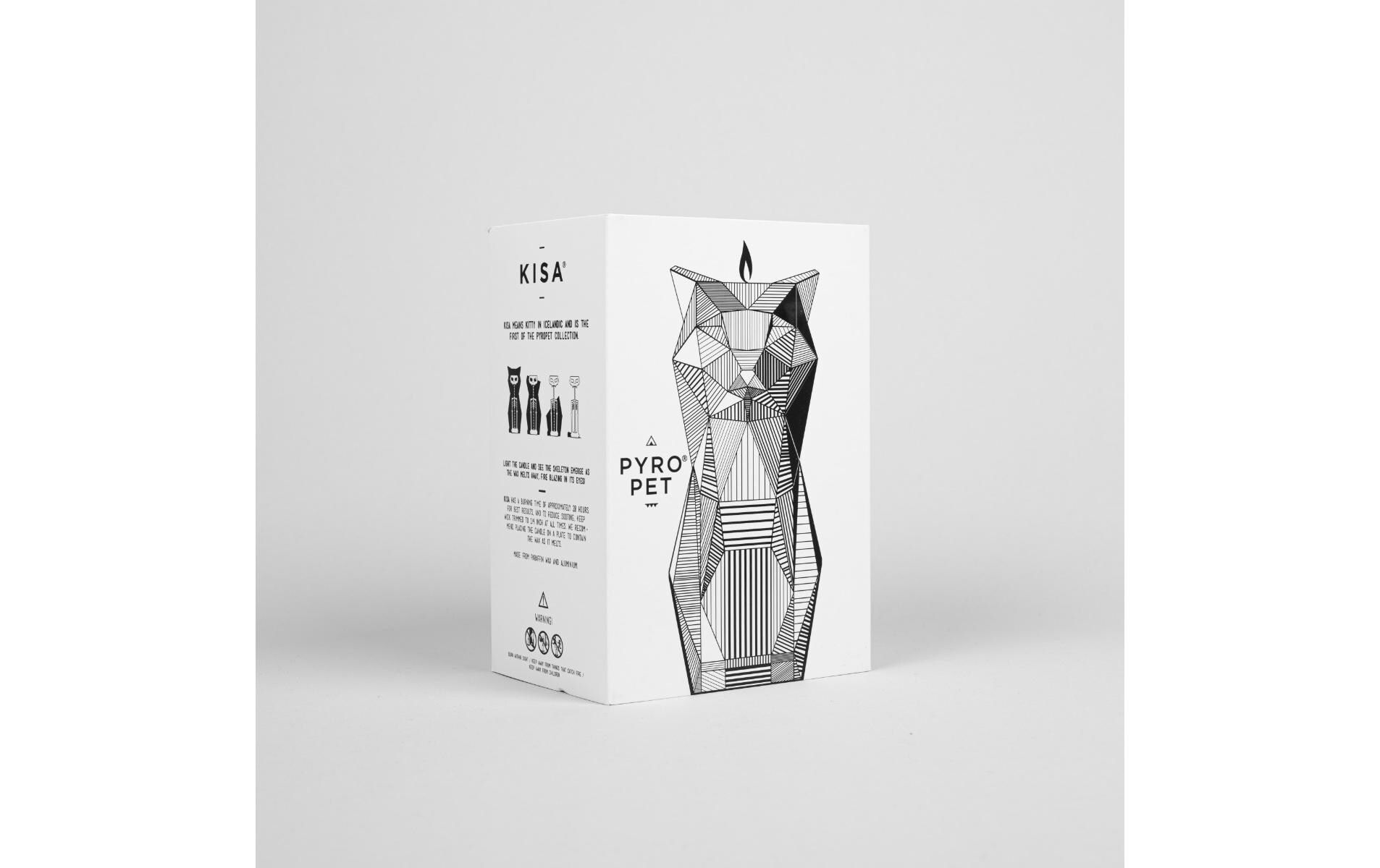 54Celsius Kerze PyroPet Cat Kisa Weiss