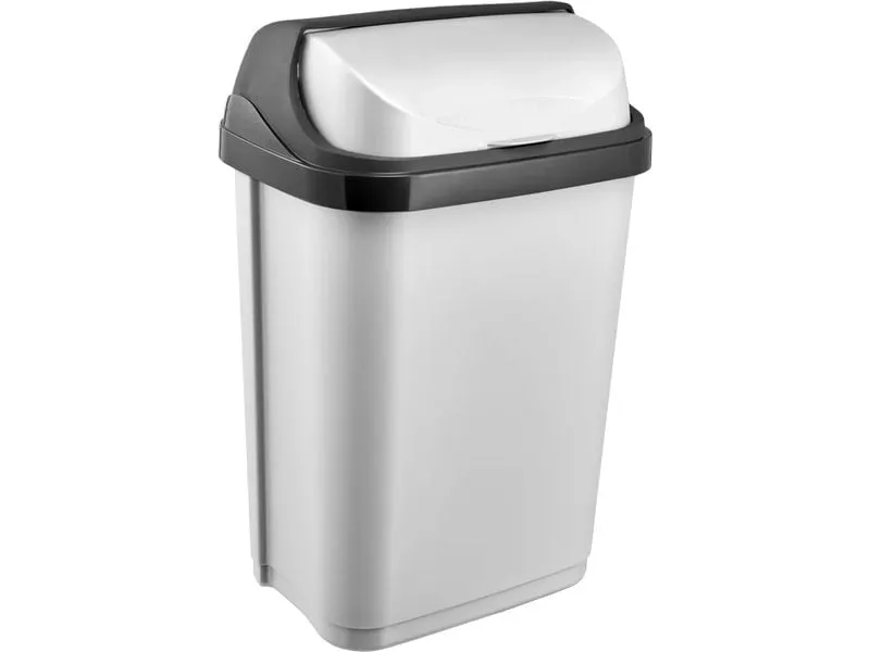 keeeper Abfalleimer Rasmus 10 l, Rolldeckel, light silver