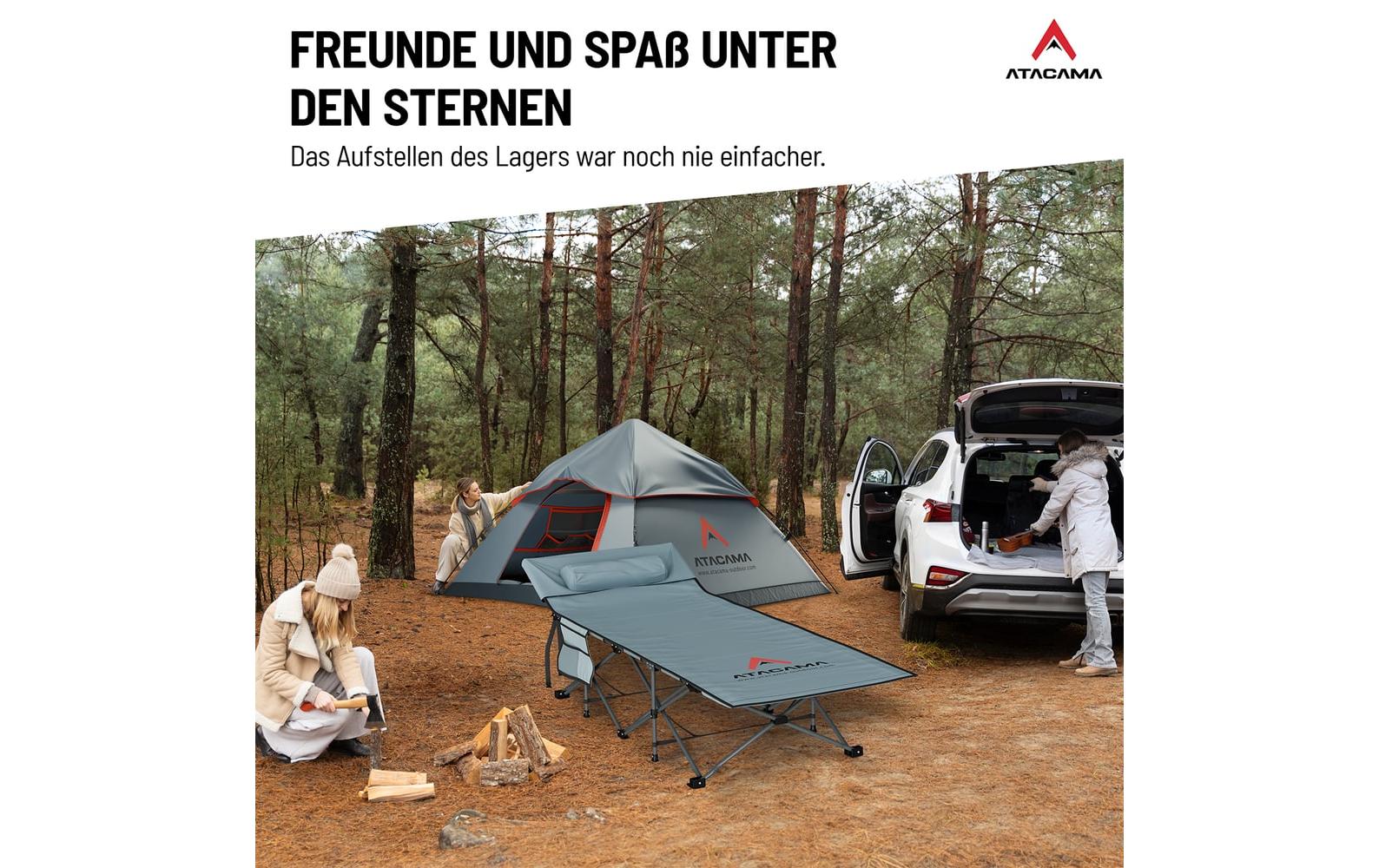 Atacama XXL Feldbett Dunkelgrau