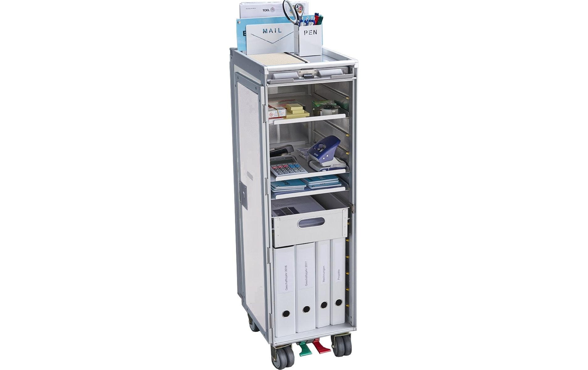 diaqua® Bartrolley Flugzeug Swissair Weiss, 30.15 x 103 cm