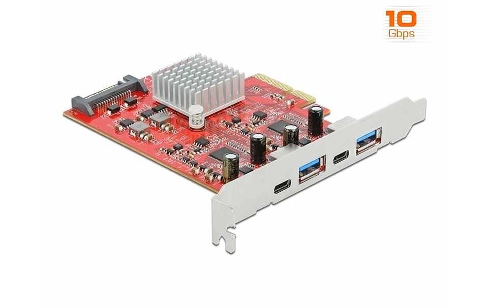 Delock PCI-Express-Karte 89041 USB 3.1 Gen2 - 2x USB-A + 2x USB-C Delock PCI-Express-Karte 89041 USB 3.1 Gen2 - 2x USB-A + 2x USB-C
