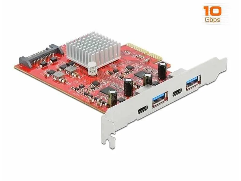 Delock PCI-Express-Karte 89041 USB 3.1 Gen2 - 2x USB-A + 2x USB-C Delock PCI-Express-Karte 89041 USB 3.1 Gen2 - 2x USB-A + 2x USB-C