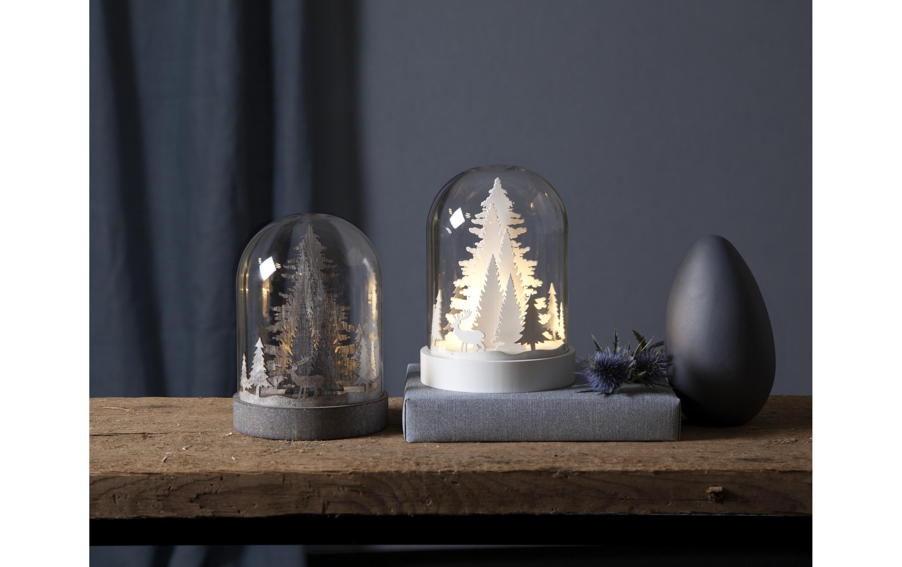 Star Trading Schneekugel Kupol Winterwald, 17.5 cm, Braun