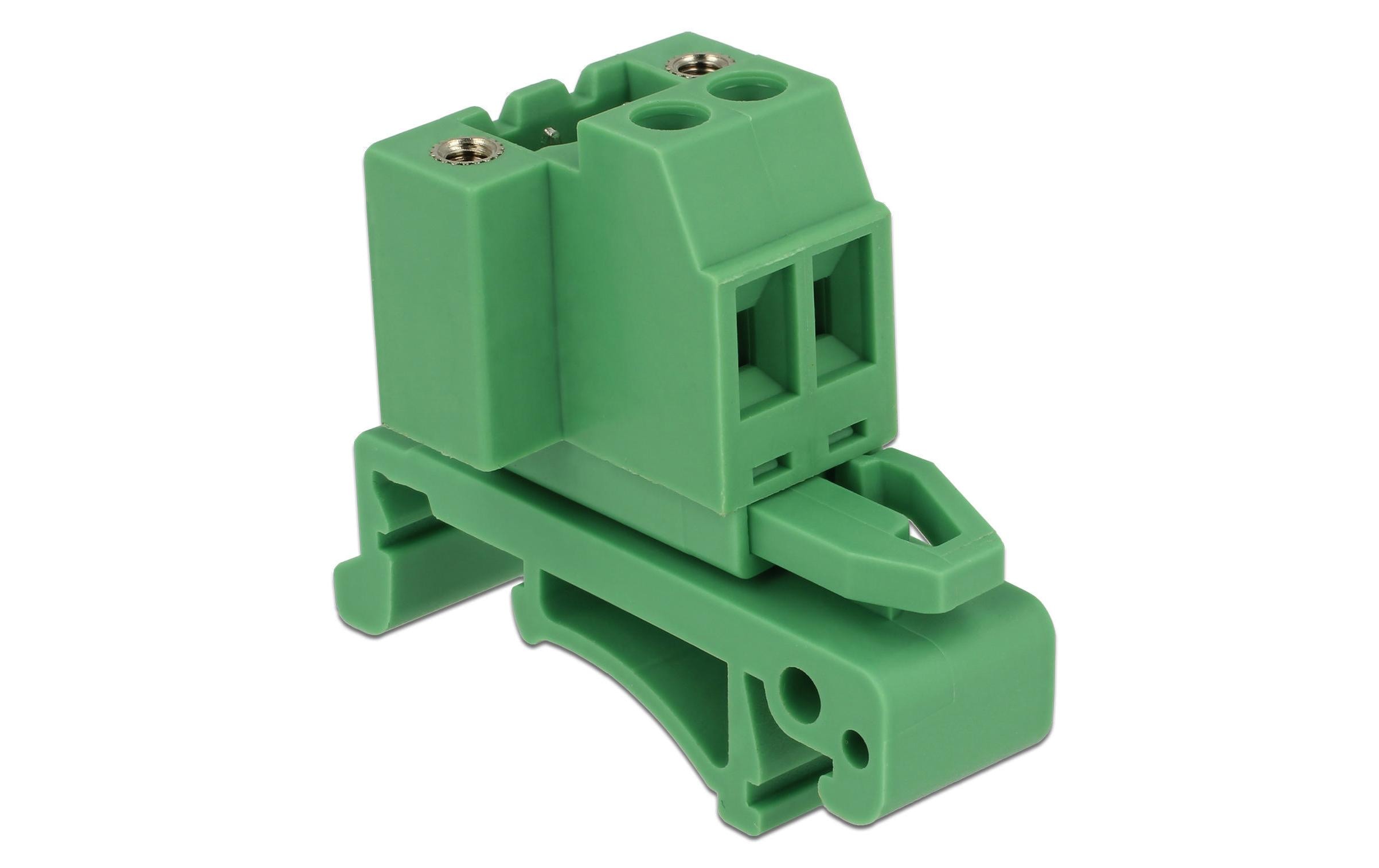 Delock Hutschiene/DIN Rail Terminalblock 2Pin