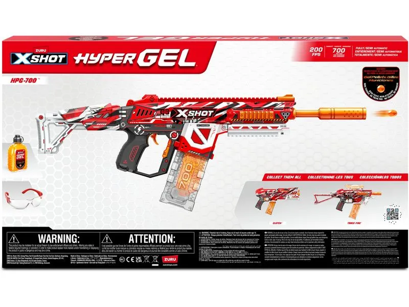 X-Shot Hyper Gel HPG-700 Blaster mit Gel-Kugeln – EN71 Series 1 X-Shot Hyper Gel HPG-700 Blaster mit Gel-Kugeln – EN71 Series 1