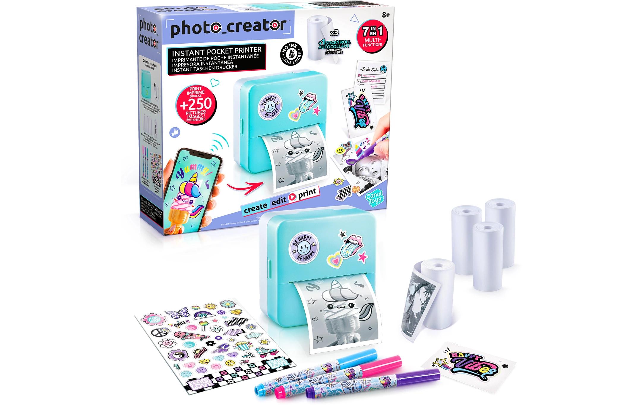 Canal Toys Starter-Set Instant Pocket Printer Blau Canal Toys Starter-Set Instant Pocket Printer Blau