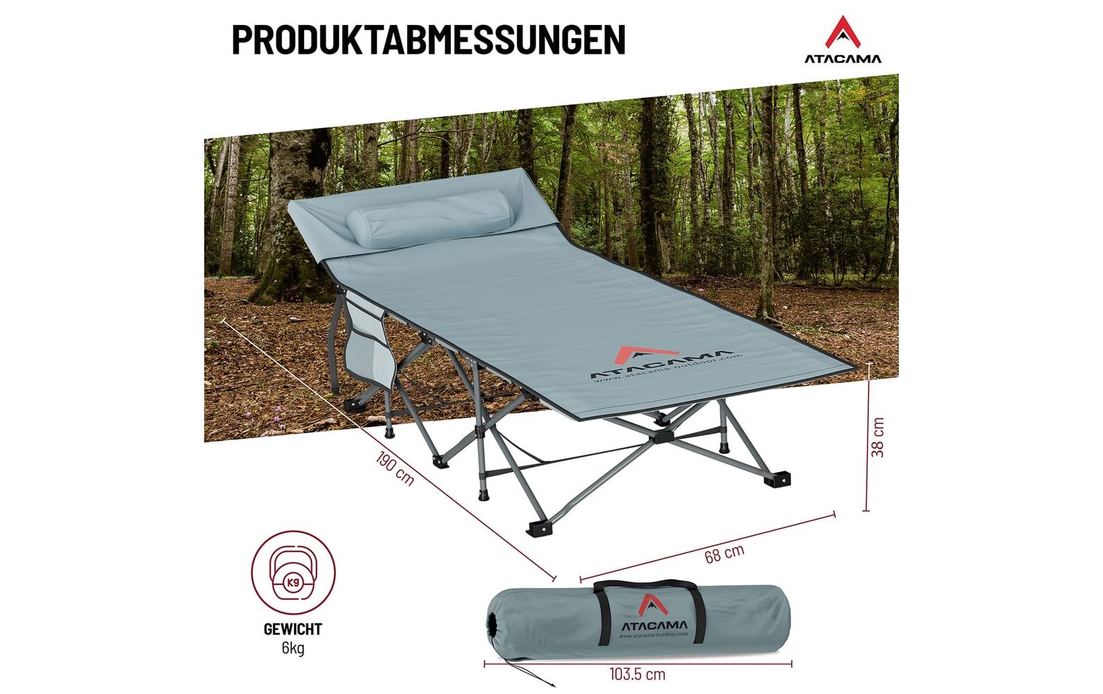 Atacama XXL Feldbett Dunkelgrau