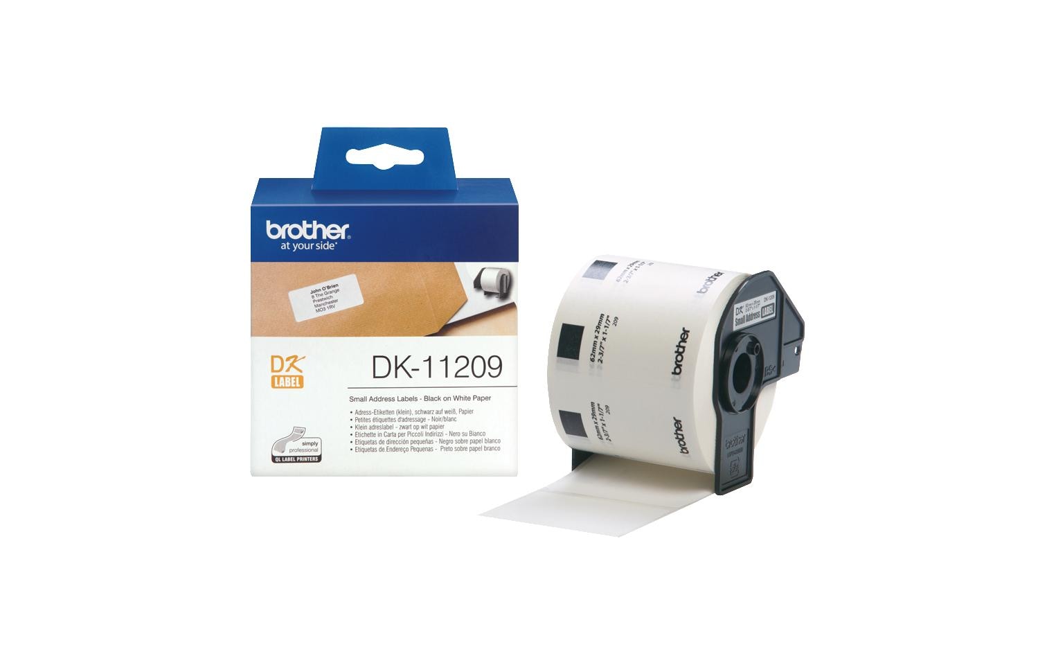 Brother Etikettenrolle DK-11209 Thermo Direct 29 x 62 mm Brother Etikettenrolle DK-11209 Thermo Direct 29 x 62 mm