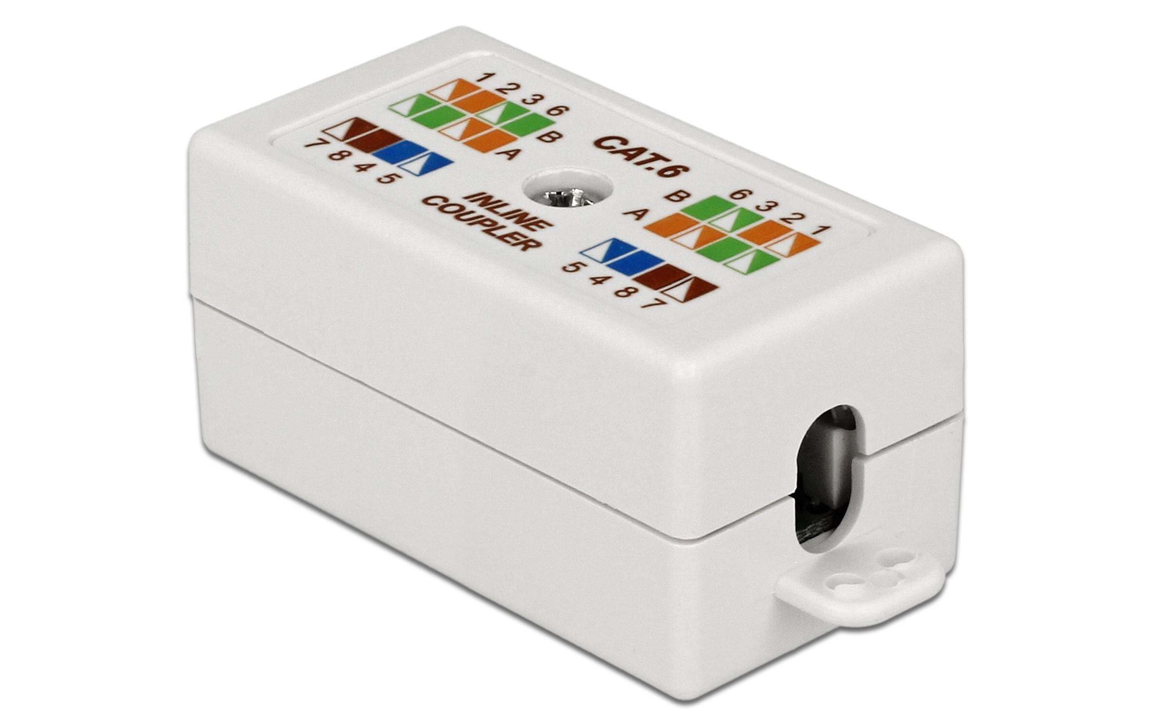 Delock Kupplung Cat.6 UTP LSA werkzeugfrei 1 Stück