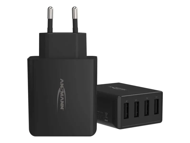 Ansmann USB-Wandladegerät Home Charger HC430, 4x USB, 30 W, Schwarz Ansmann USB-Wandladegerät Home Charger HC430, 4x USB, 30 W, Schwarz