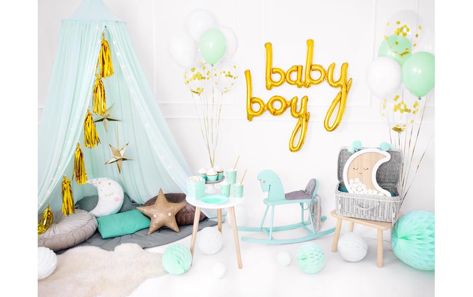 Partydeco Gästebuch Mond Weiss