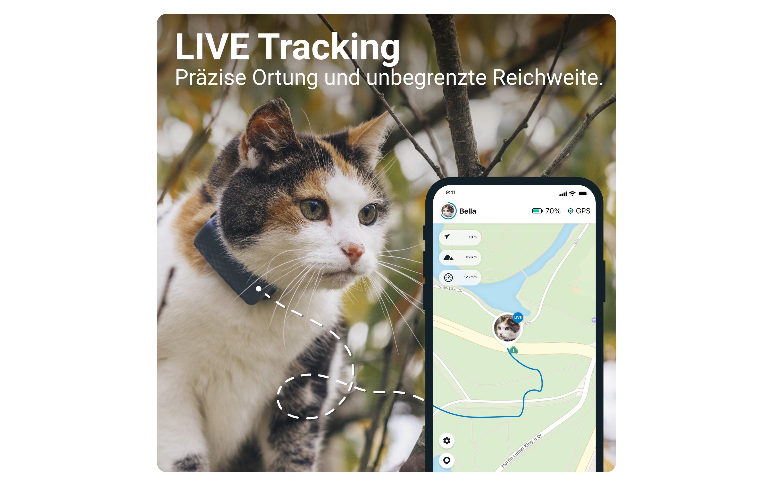 tractive GPS-Tracker CAT Mini LTE, Dunkelblau