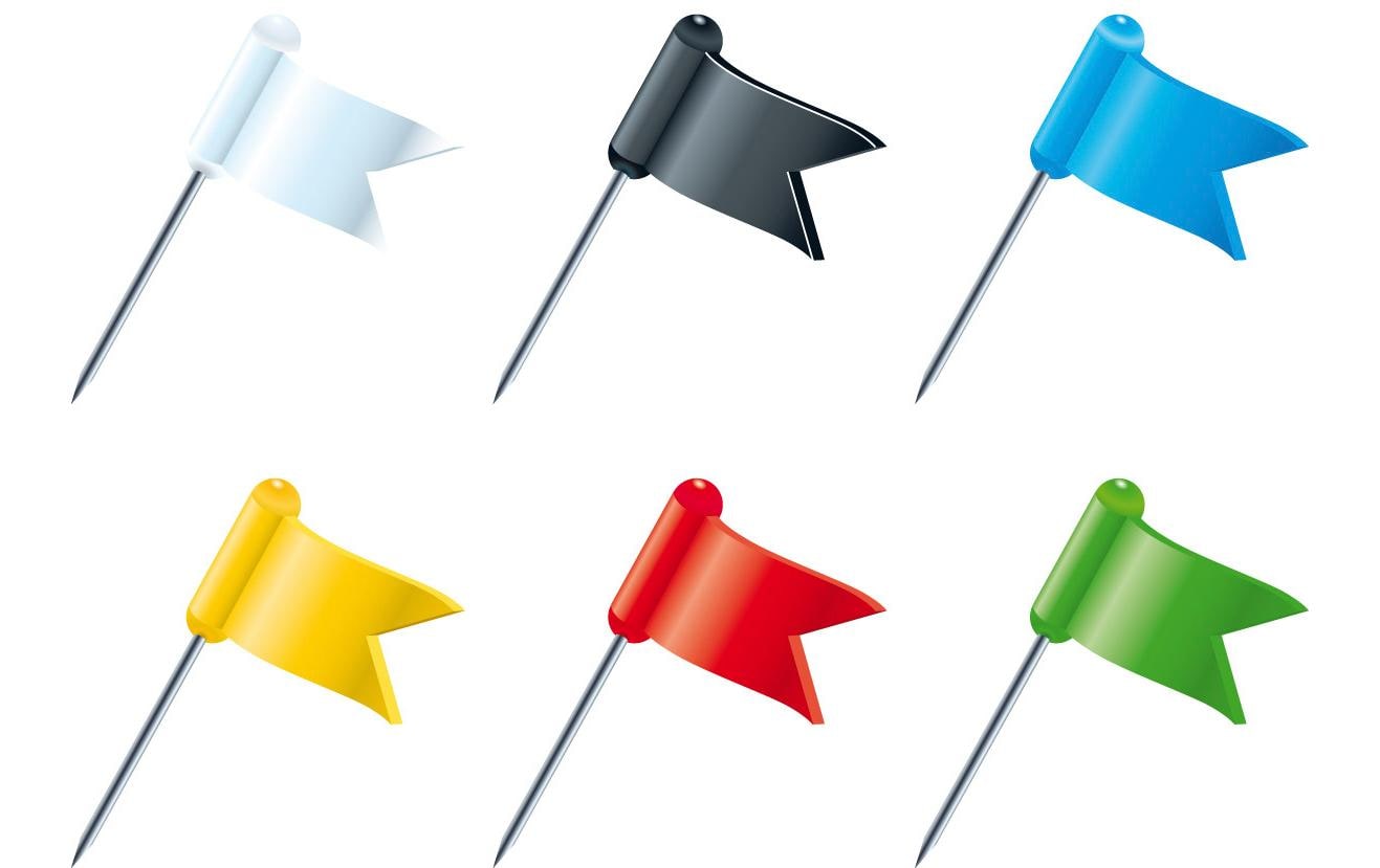 Exacompta Reissnägel Markierfahnen, 20 Stück, assortiert Exacompta Reissnägel Markierfahnen, 20 Stück, assortiert