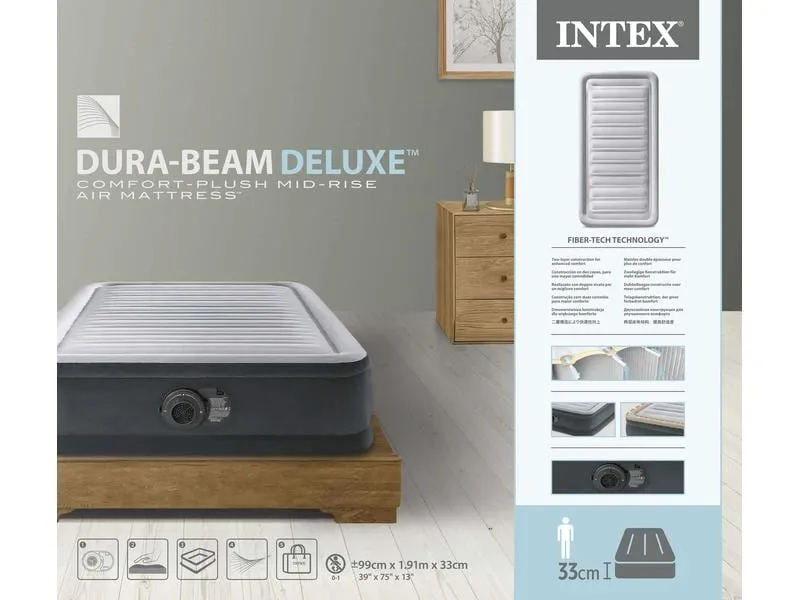 Intex Luftbett Dura Beam Deluxe Twin 99 x 191 x 33 cm Intex Luftbett Dura Beam Deluxe Twin 99 x 191 x 33 cm