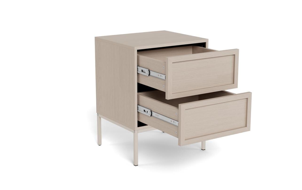 AC Design Nachttisch Palmdale Grau, 45.6 x 40 x 61 cm