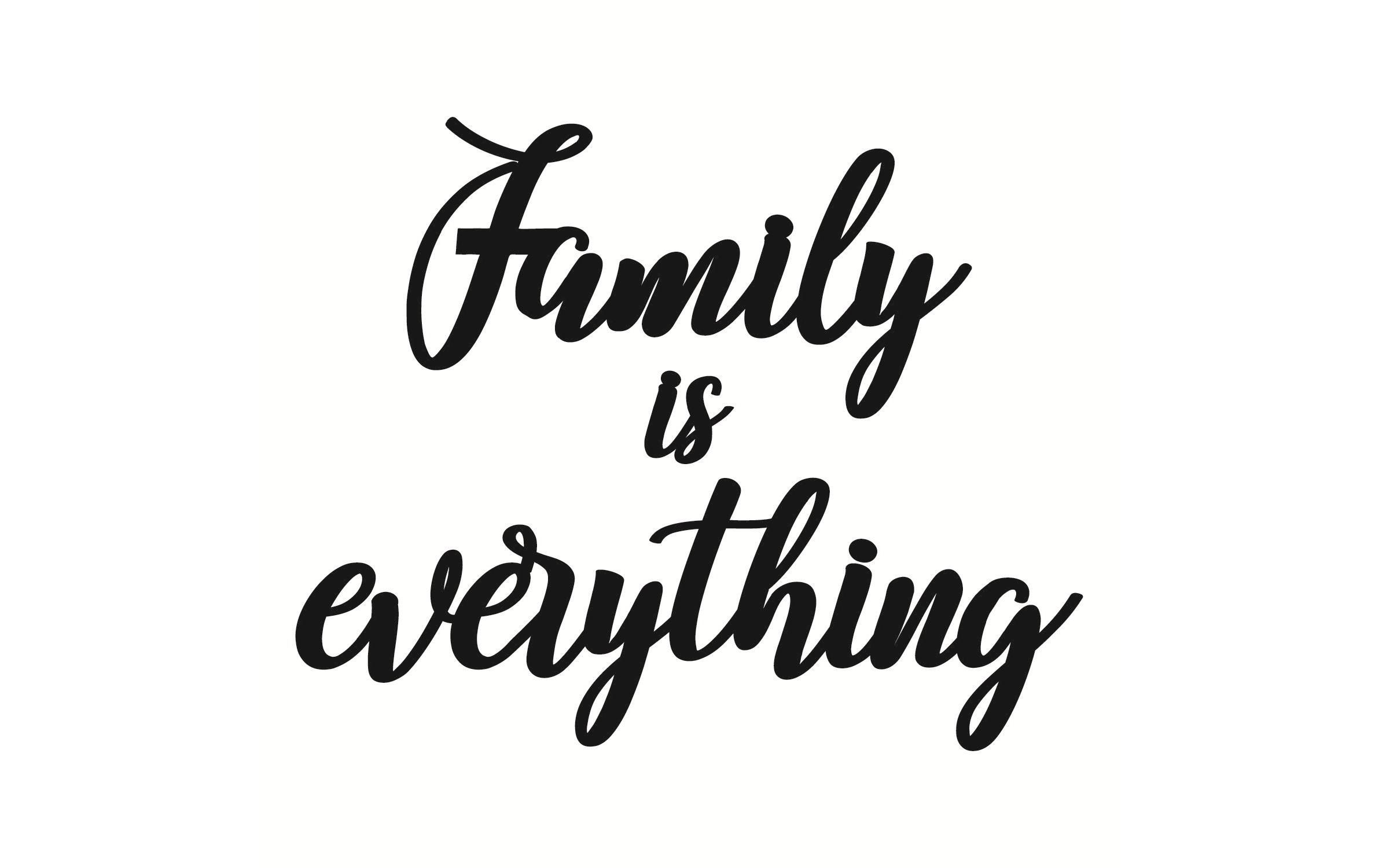 Wallxpert Wanddekoration Family Is Everything Schwarz