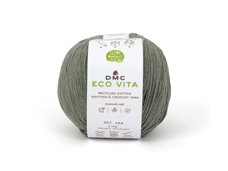 DMC Wolle Eco Vita 100 g, Moosgrün DMC Wolle Eco Vita 100 g, Moosgrün