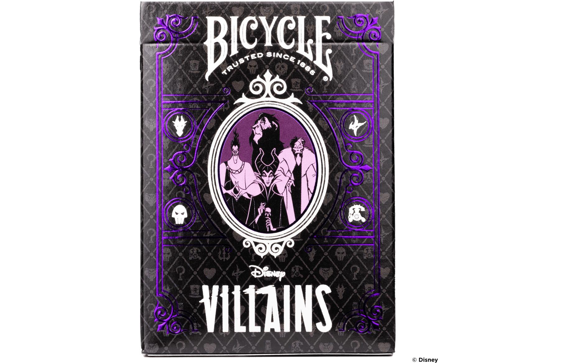 Bicycle Poker Disney 100 - Green / Purple Villain assortiert