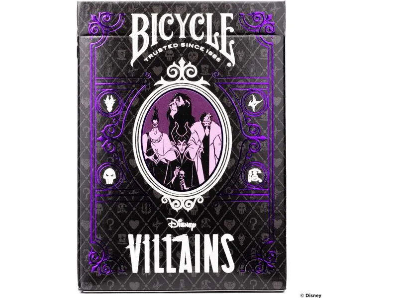 Bicycle Poker Disney 100 - Green / Purple Villain assortiert