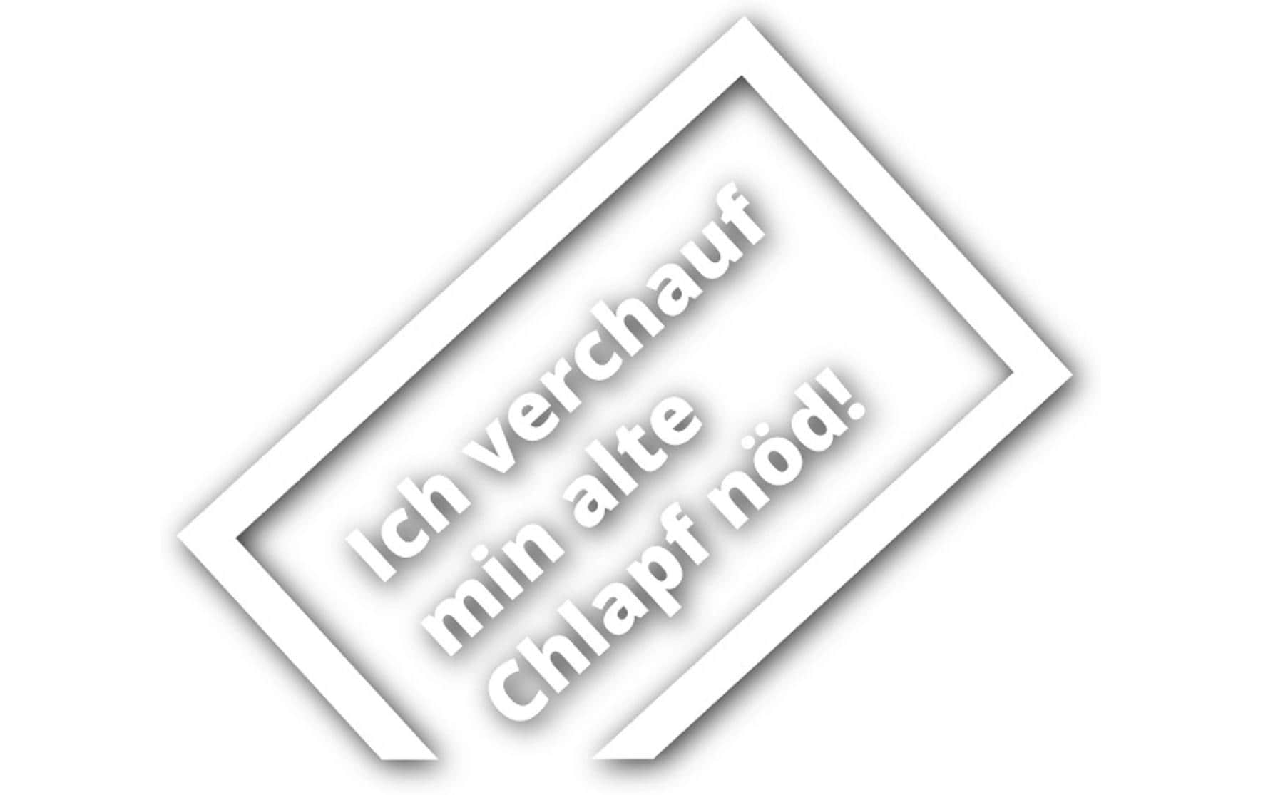 Swissmeme Autosticker Alte Chlapf 9.5 x 6.5 cm