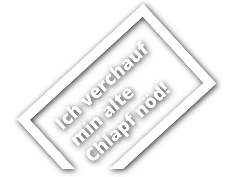 Swissmeme Autosticker Alte Chlapf 9.5 x 6.5 cm Swissmeme Autosticker Alte Chlapf 9.5 x 6.5 cm