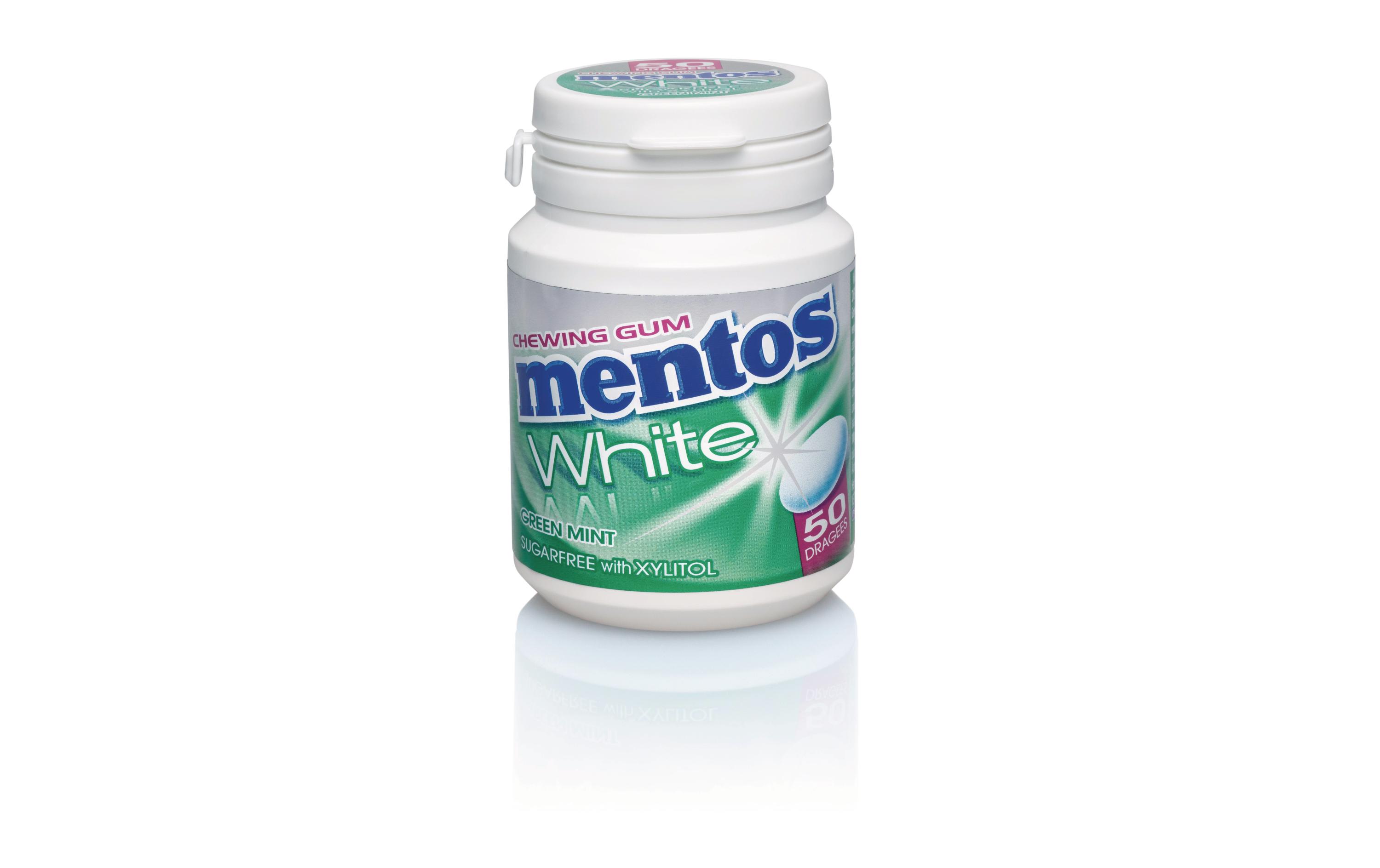 Mentos Kaugummi White Green Mint 75 g