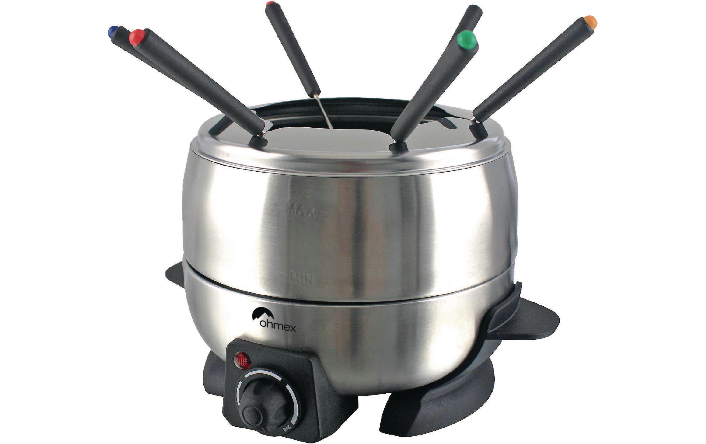 OHMEX Fleischfondue-Set 1000S 7 Teile, Silber