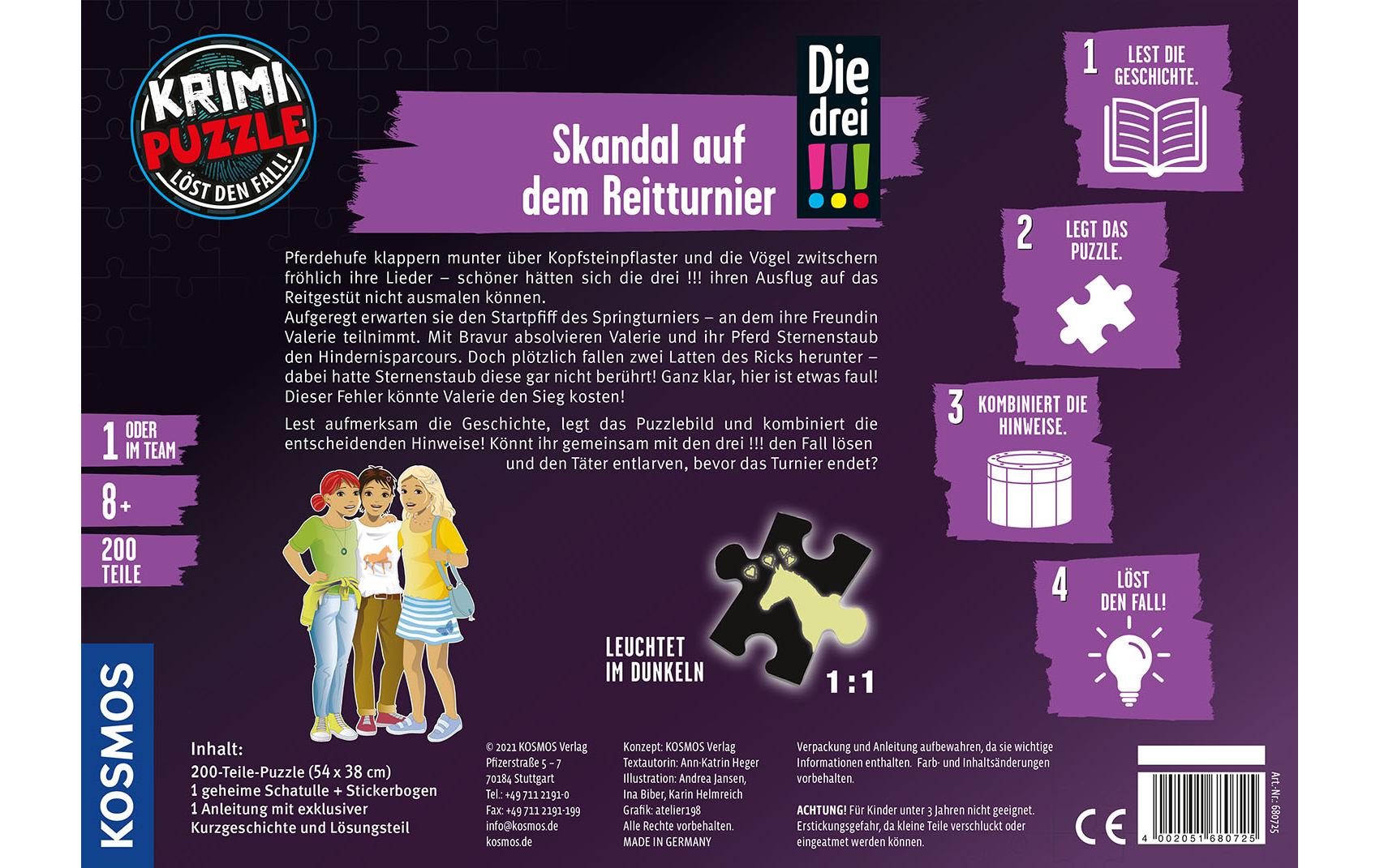 Kosmos Krimi-Puzzle Die drei !!! - Reitturnier Kosmos Krimi-Puzzle Die drei !!! - Reitturnier
