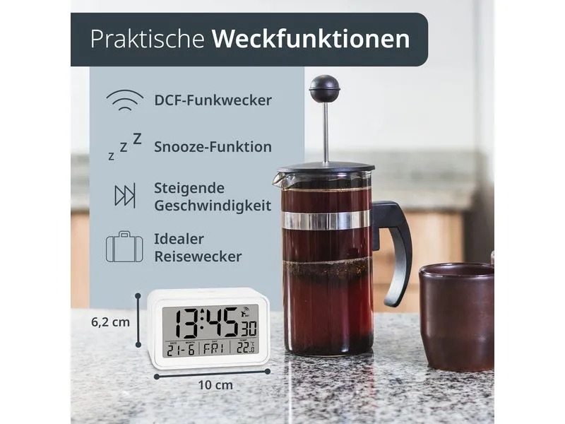 ADE Funkwecker digital Weiss ADE Funkwecker digital Weiss