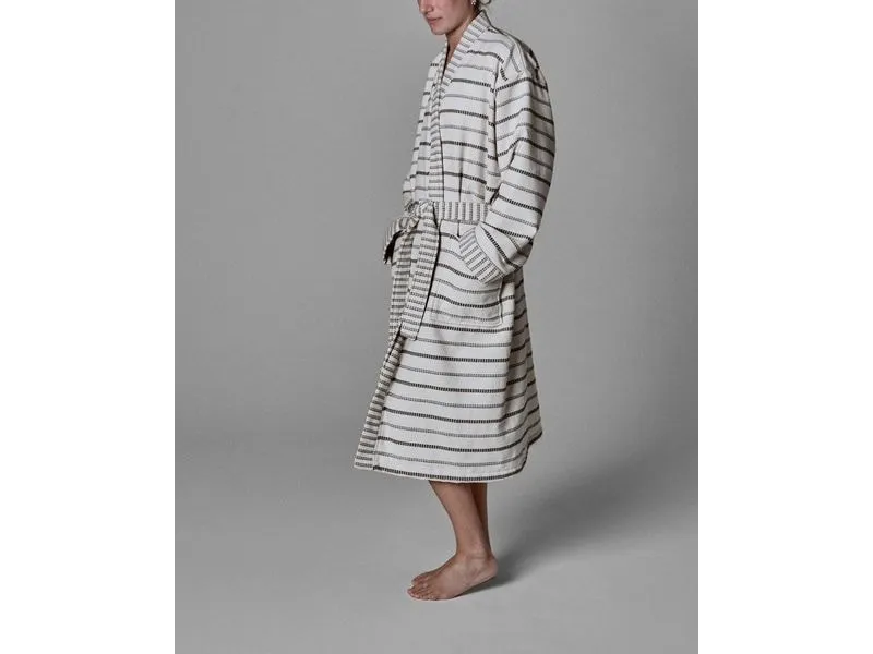 meraki Bademantel True Schwarz/Weiss