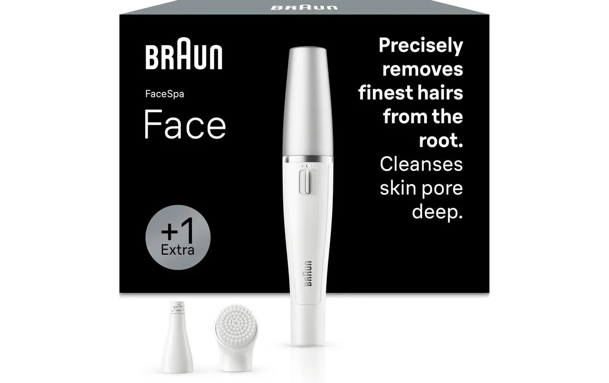 Braun Gesichtsepilierer FaceSpa SE810 Weiss/Silber