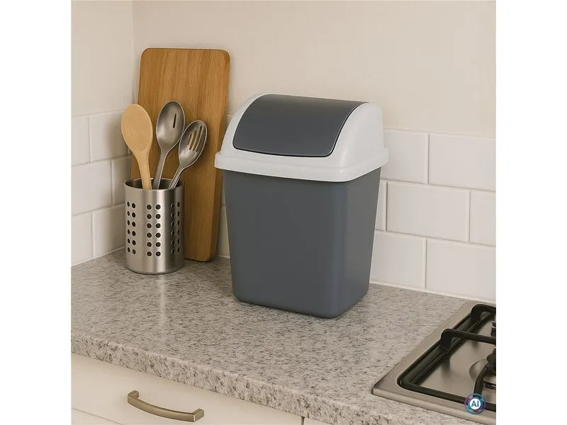 Maul Abfalleimer MAULswing 5 l, Dunkelgrau Maul Abfalleimer MAULswing 5 l, Dunkelgrau