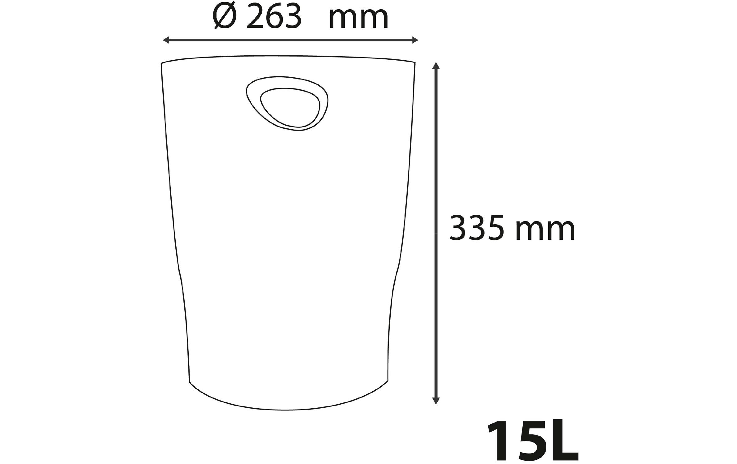 Exacompta Papierkorb Ecobin Skandi 15 L, Frostblau