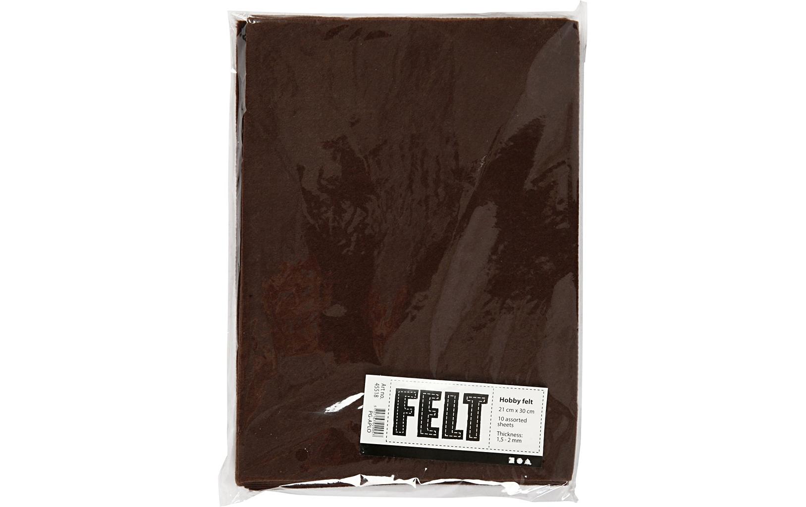Creativ Company Bastelfilz 1.5 - 2 mm, A4, 10 Blatt, Braun Creativ Company Bastelfilz 1.5 - 2 mm, A4, 10 Blatt, Braun