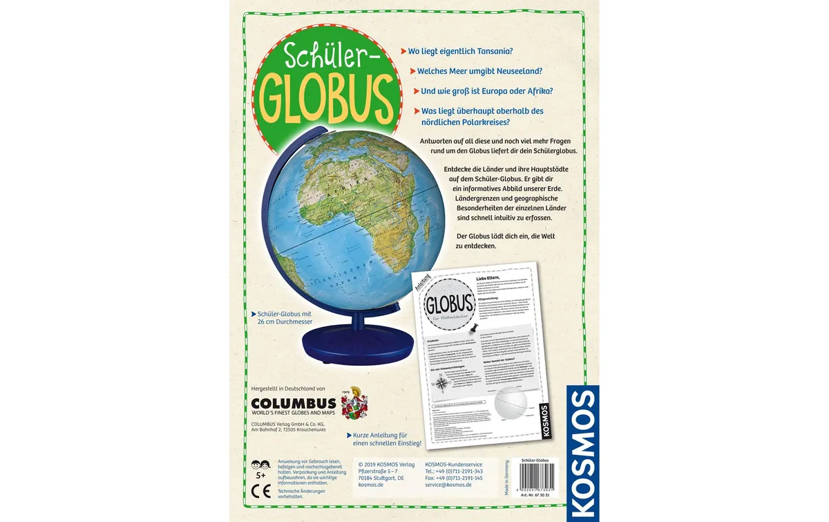 Kosmos Globus Schüler-Globus Kosmos Globus Schüler-Globus