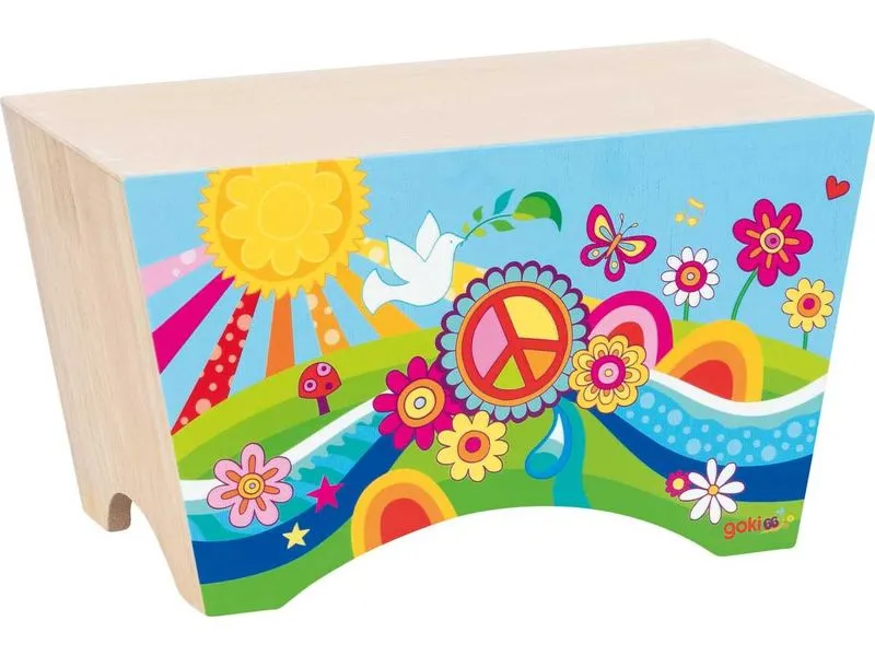 Goki Musikinstrument Cajon Blumenwiese 30 x 15.5 x 17 cm