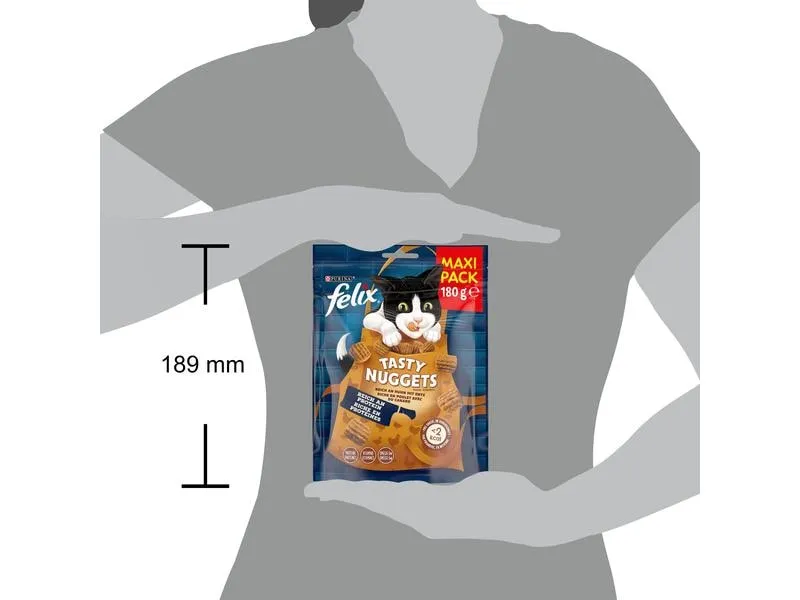 Felix Katzen-Snack Tasty Nuggets Huhn mit Ente, 180 g Felix Katzen-Snack Tasty Nuggets Huhn mit Ente, 180 g