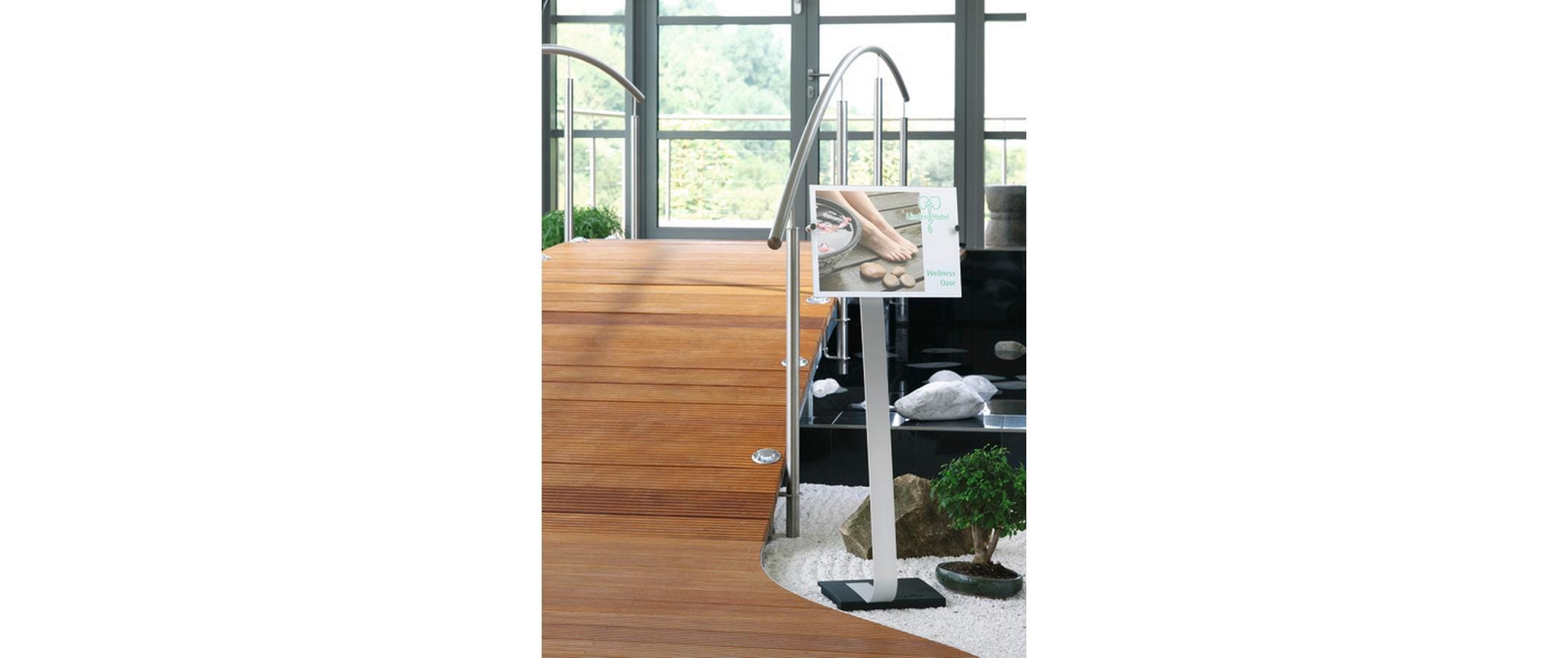 DURABLE Bodenständer Crystal Sign A3 DURABLE Bodenständer Crystal Sign A3