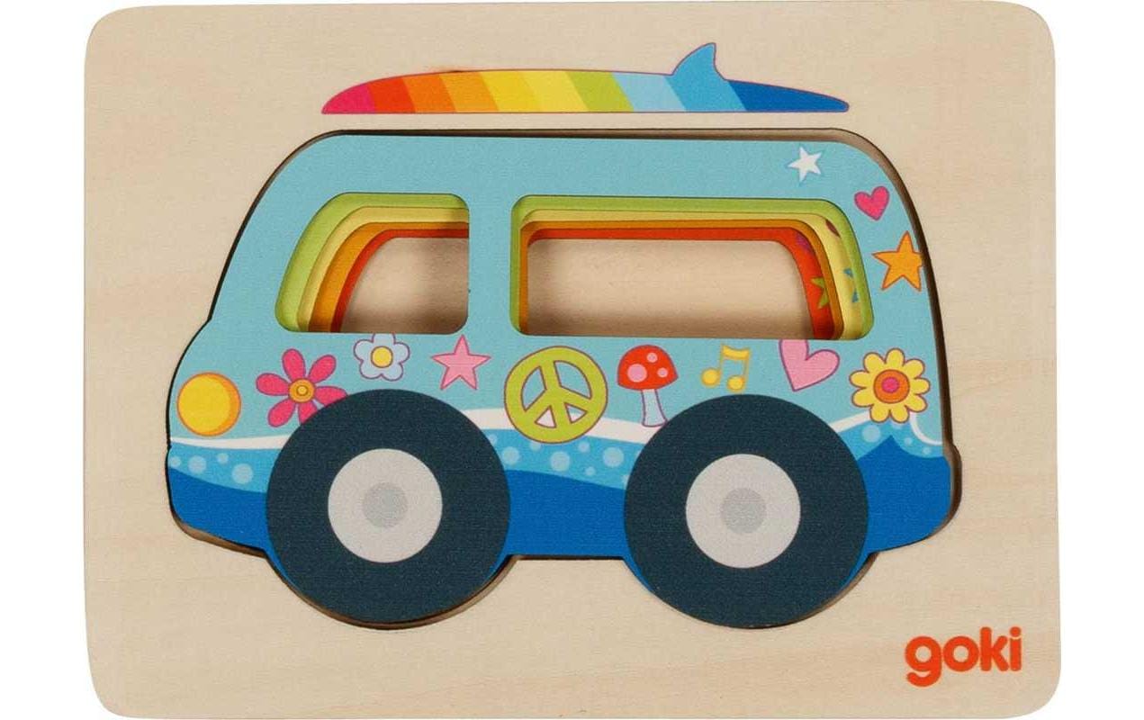 Goki Schichtenpuzzle Van 15 x 11 x 1.7 cm