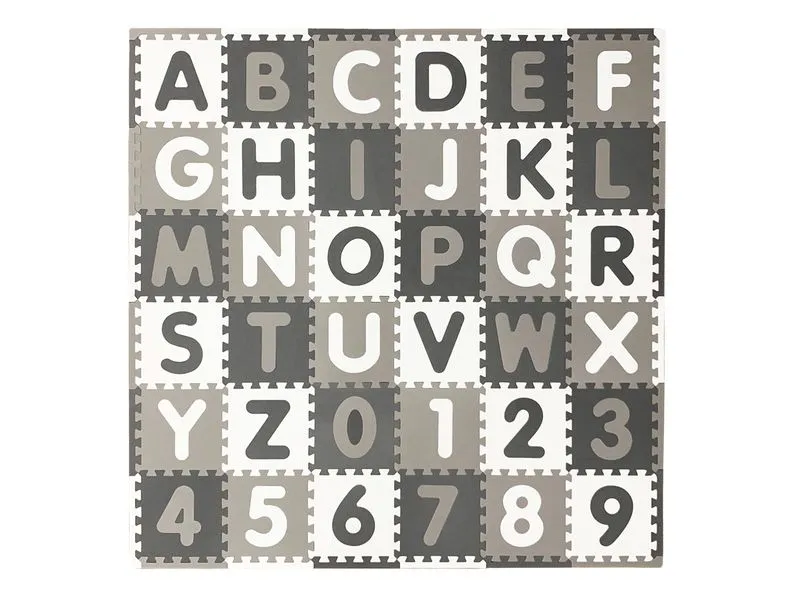 KOOR Puzzlematte Lettero, 180 x 180 x 1 cm, Grau